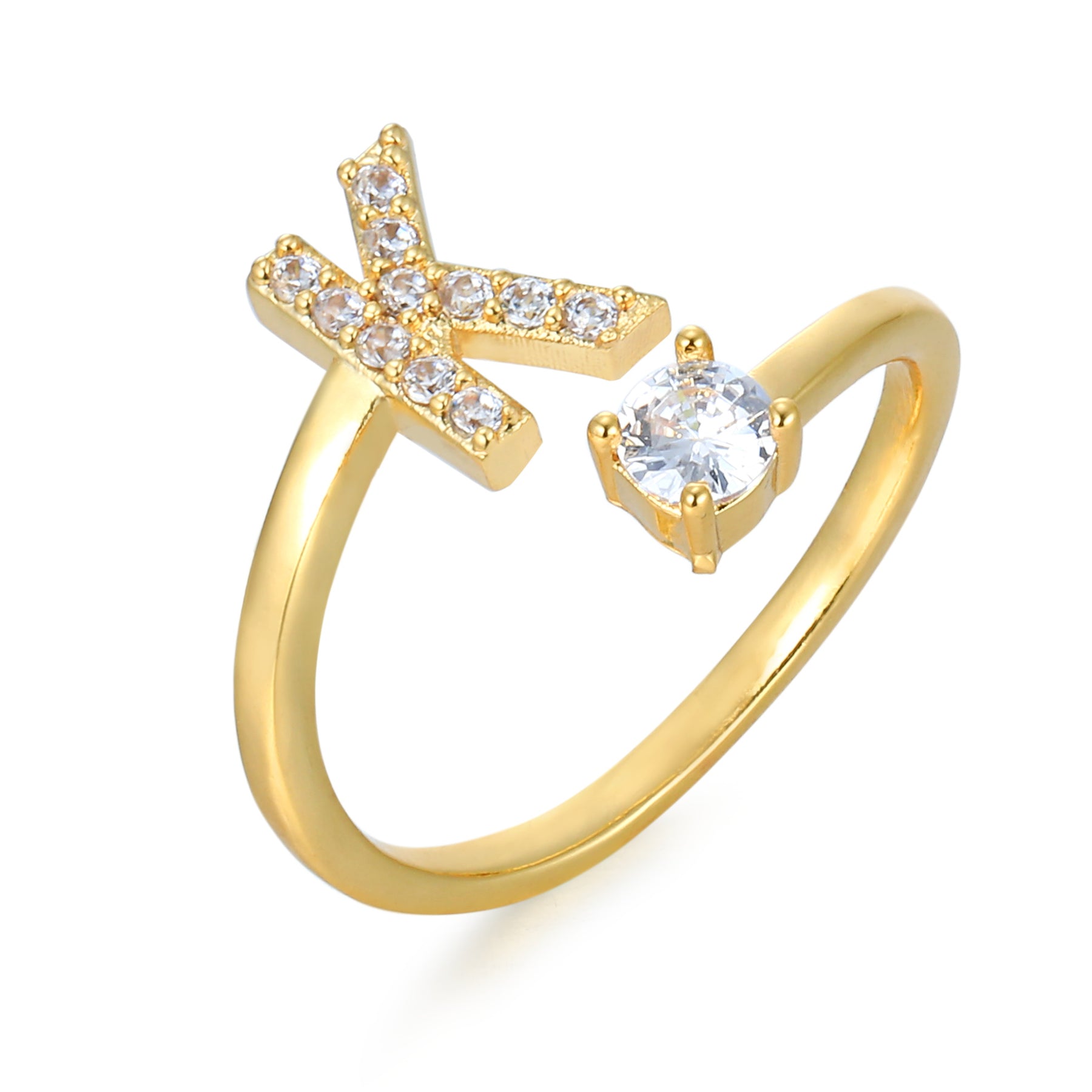 Étoile | Personlig Bogstav Ring – Elegant Design Med Unikt Præg 17