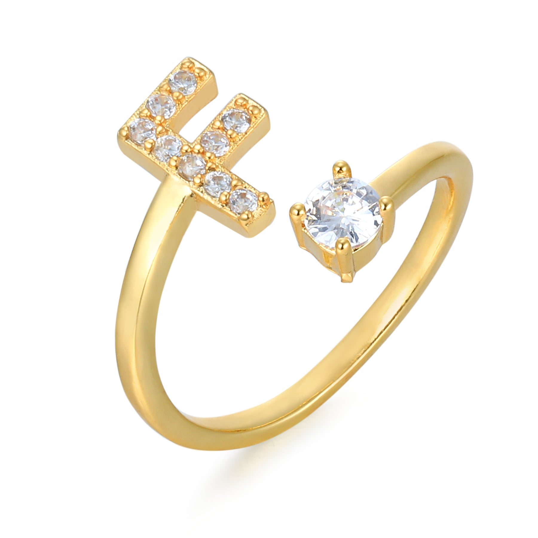 Étoile | Personlig Bogstav Ring – Elegant Design Med Unikt Præg 24