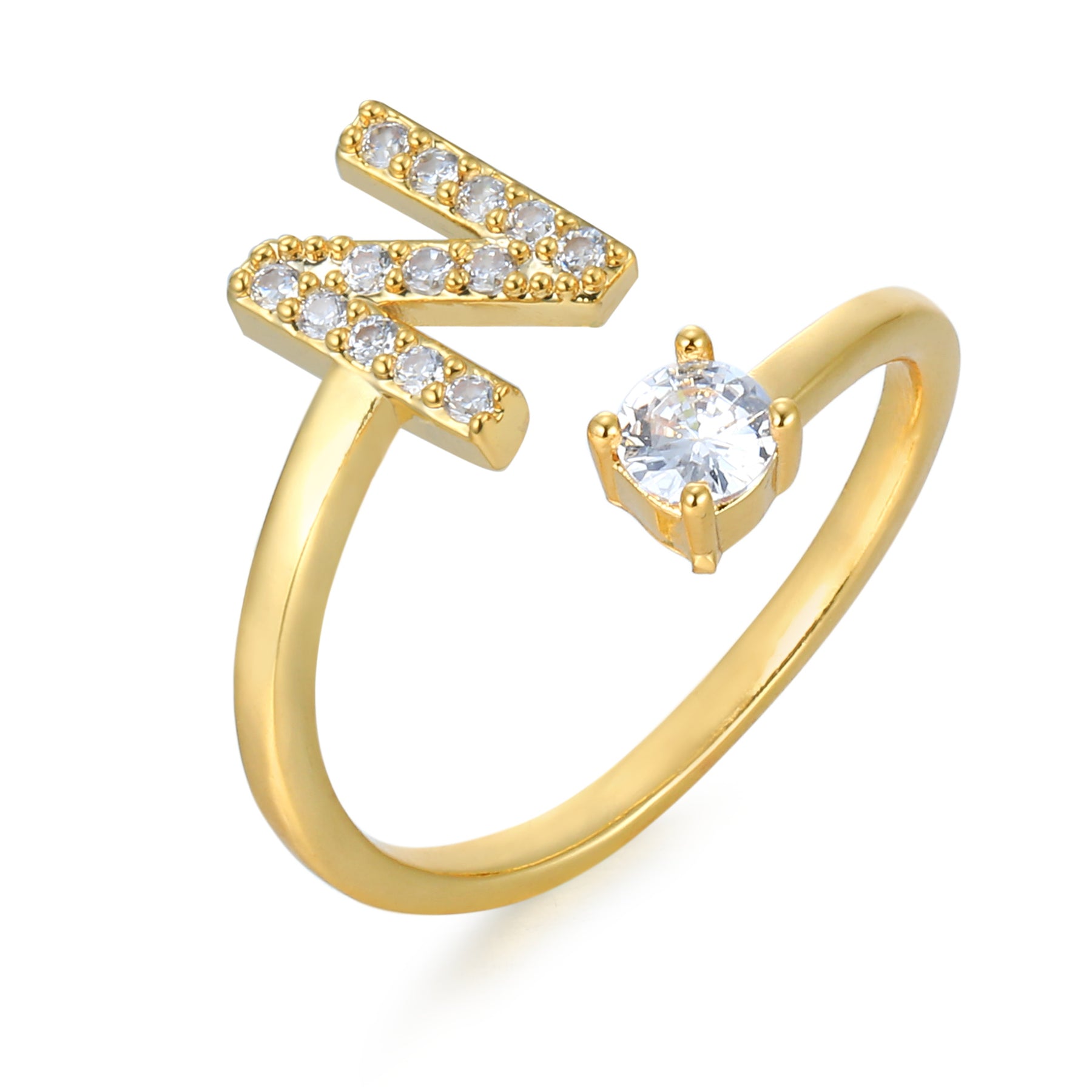 Étoile | Personlig Bogstav Ring – Elegant Design Med Unikt Præg 37