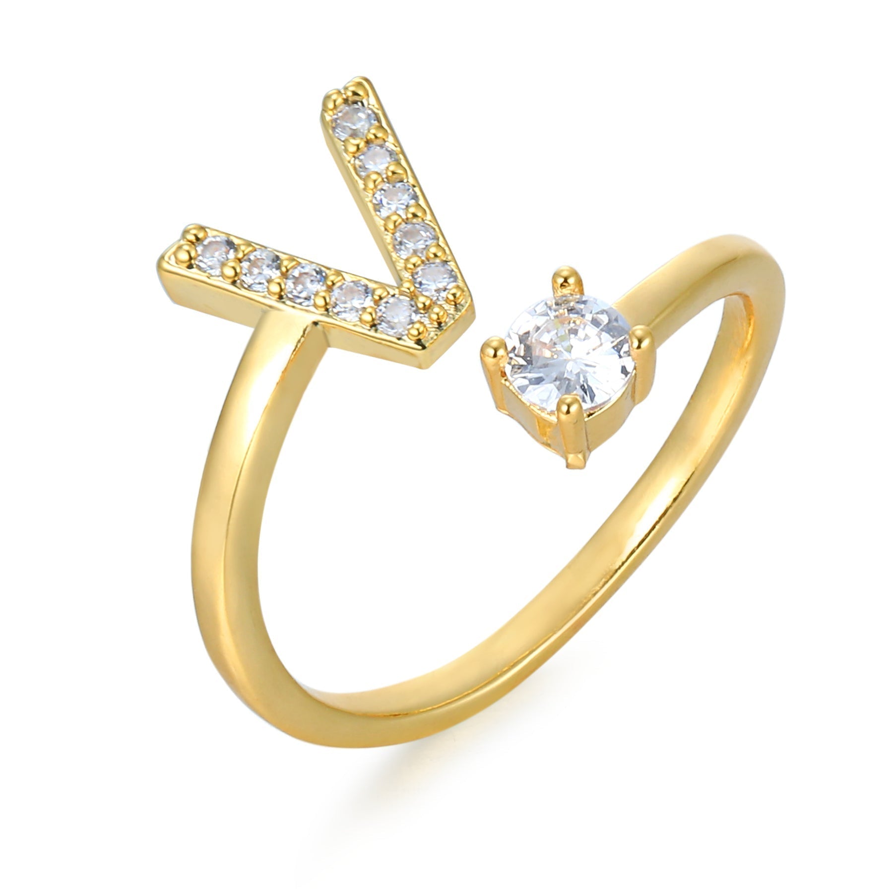 Étoile | Personlig Bogstav Ring – Elegant Design Med Unikt Præg 48