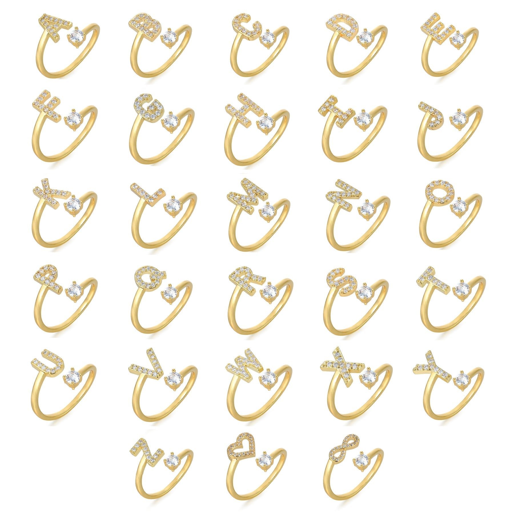 Étoile | Personlig Bogstav Ring – Elegant Design Med Unikt Præg 5