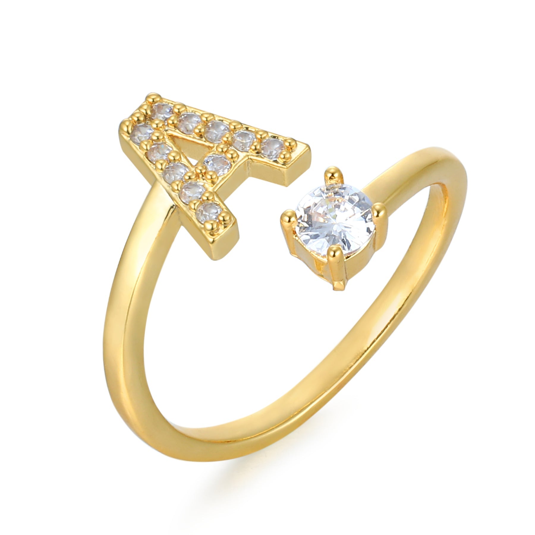 Étoile | Personlig Bogstav Ring – Elegant Design Med Unikt Præg 60