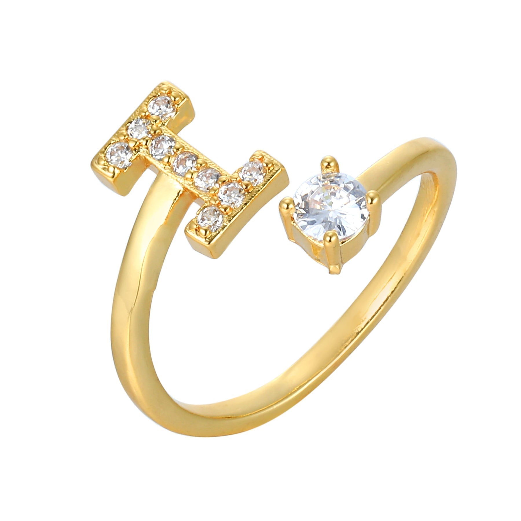 Étoile | Personlig Bogstav Ring – Elegant Design Med Unikt Præg 9