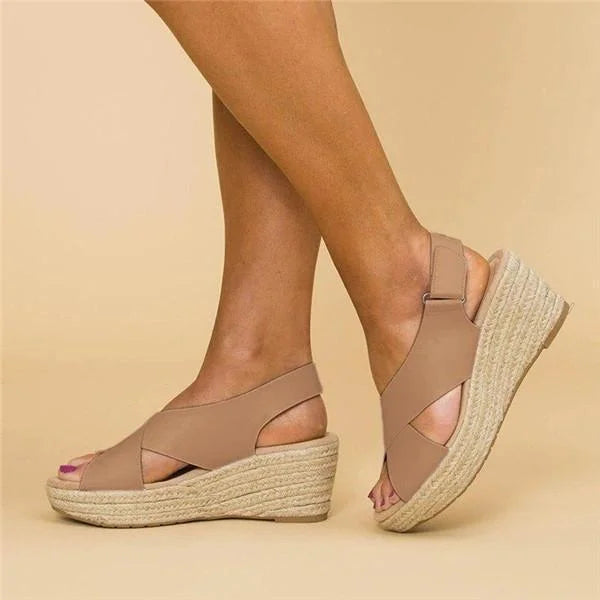 EvoWear | Orthopädische Espadrilles mit Keilabsatz in Taupe4