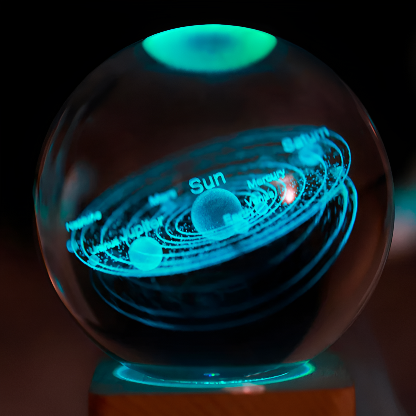 GalaxyLight | Lysende galakse-glasglobus