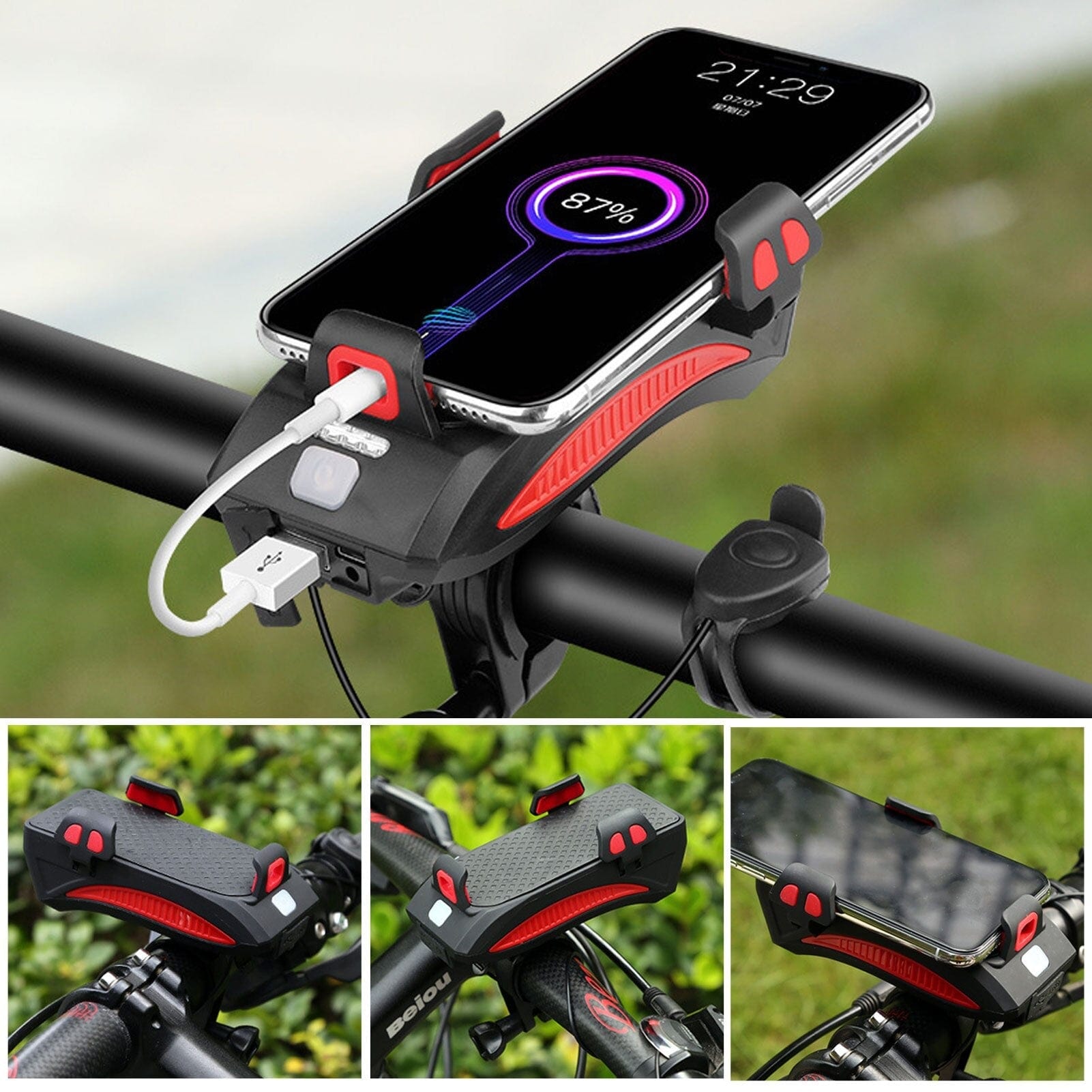 RideForce | Cykellygte – Lys, Horn, Powerbank & Holder