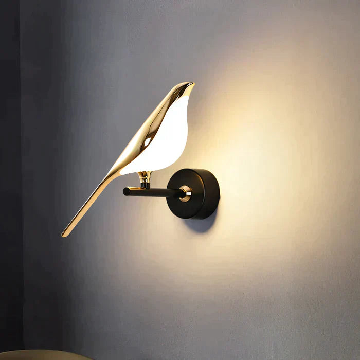 GlowFeather | Moderne LED-Fugle-Væglampe