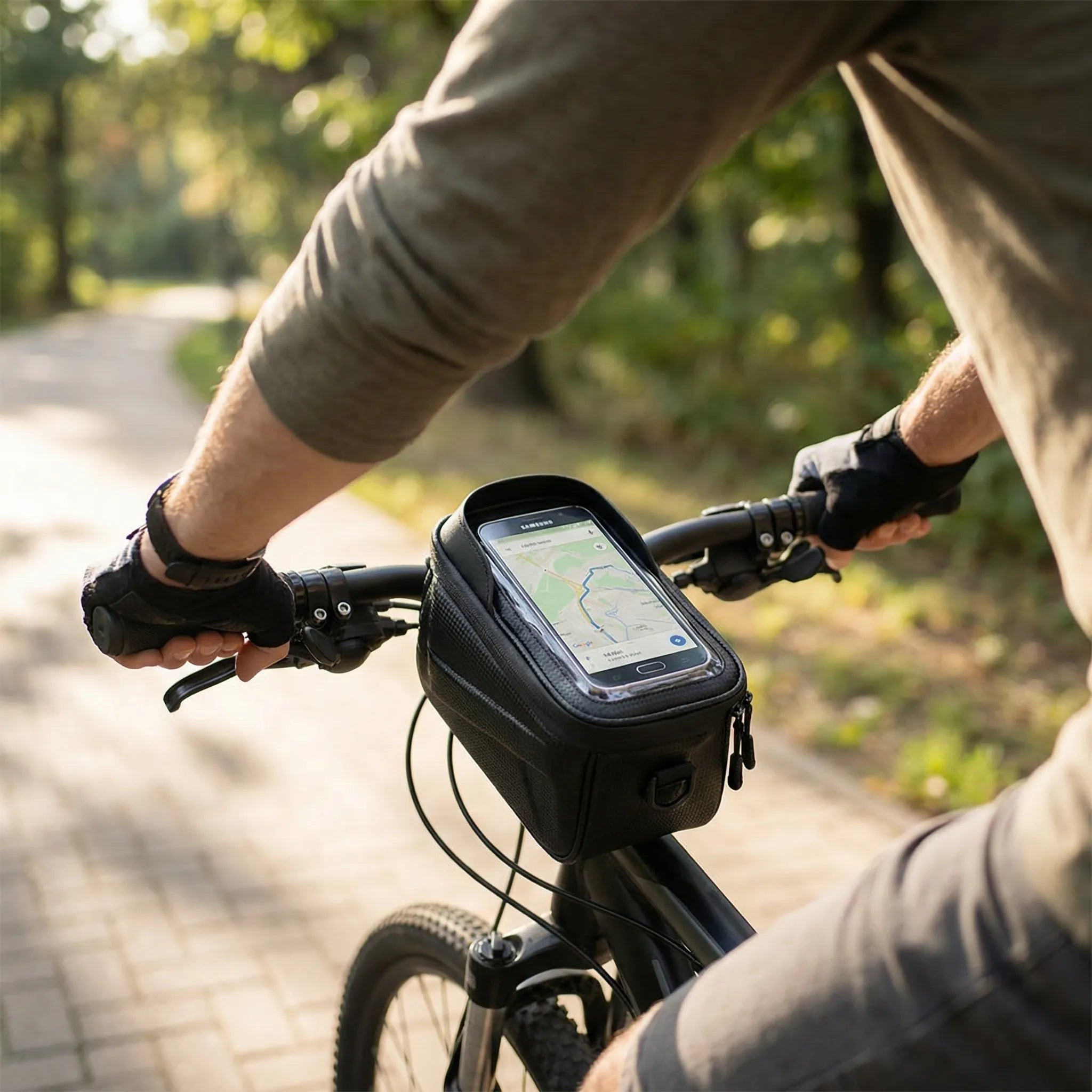 Handlebrix - Styrtaske Med Touchscreen-Vindue Til Cykel Nuvenci.dk
