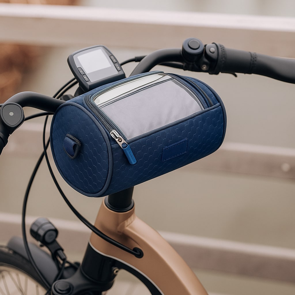 Handlebrix - Styrtaske Med Touchscreen-Vindue Til Cykel Mørkeblå Nuvenci.dk