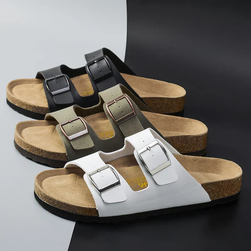 Læder Sandaler Til Mænd - Ergonomisk Sål, Justerbare Riemer, Komfort-2