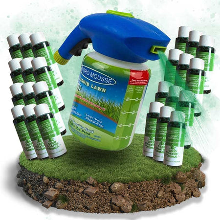 LawnBloom | Plæne Spray – Hurtig Reparation af Bare Pletter