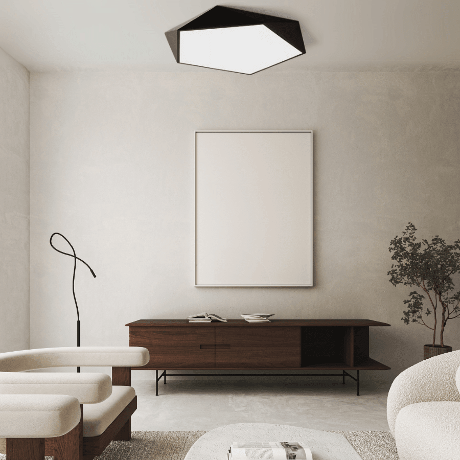 Lumacove - Geometrisk Loftlampe Til Lavloftede Rum Nuvenci.dk