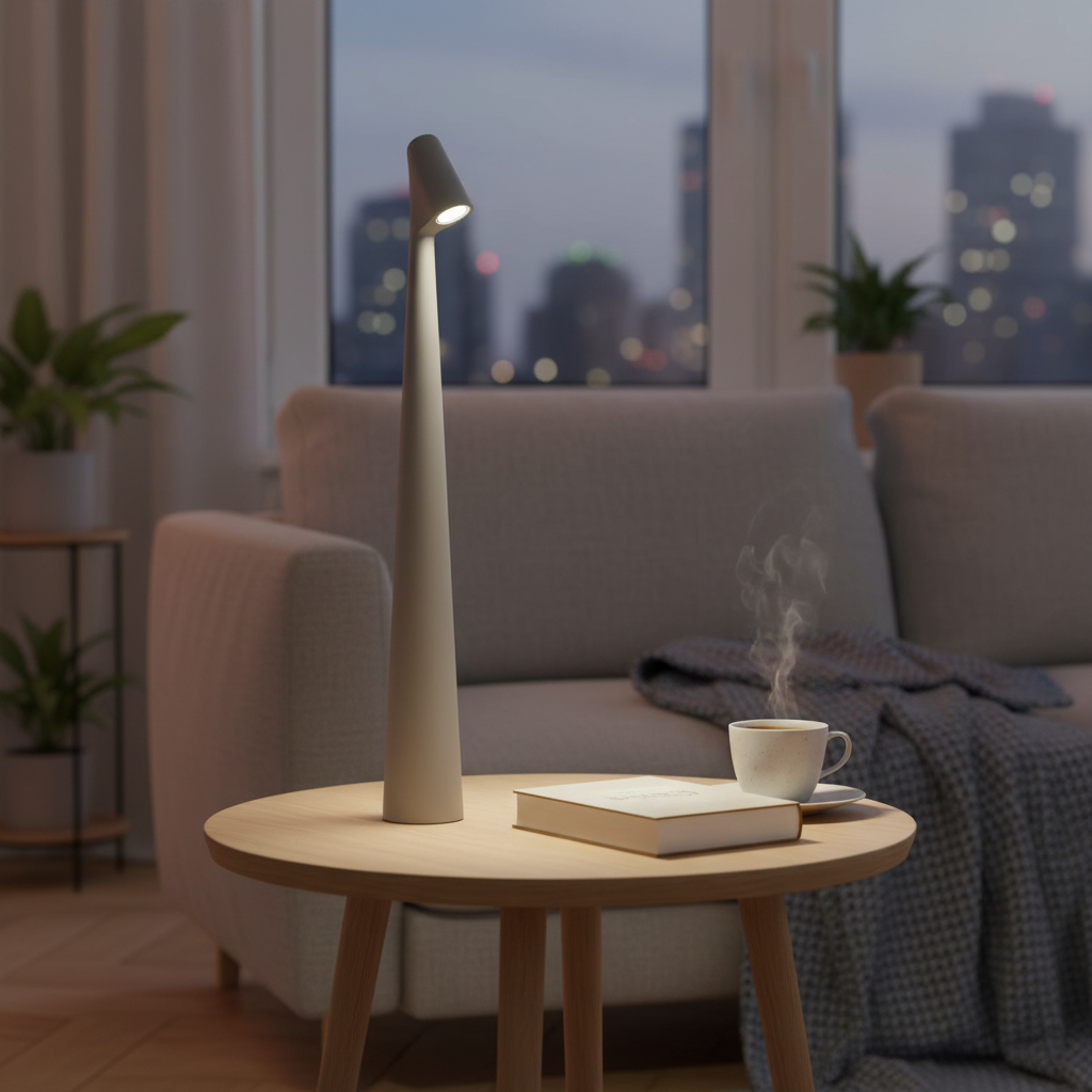 LumiCone - Minimalistisk Kegleformet Led Bordlampe Nuvenci.dk