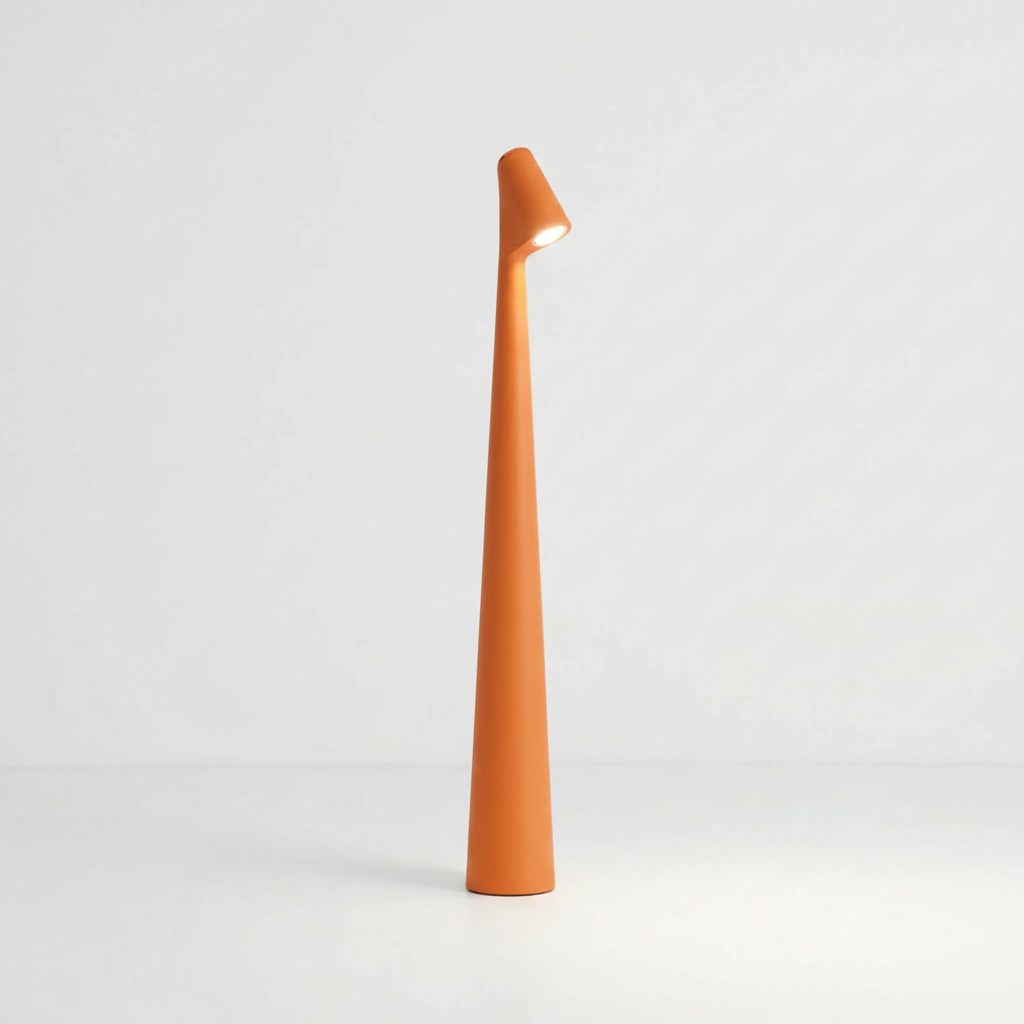 LumiCone - Minimalistisk Kegleformet Led Bordlampe Orange Nuvenci.dk