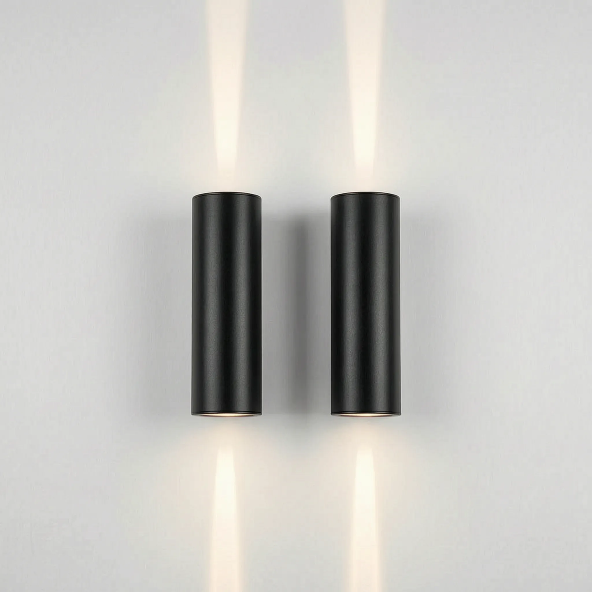 LuminaWall - Minimalistisk Udendørs Væglampe Stor - Én Primær Lysstråle Op Og Ned Nuvenci.dk