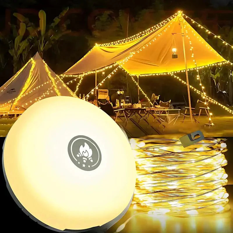 Lumiveld - Kompakt 4-I-1 Campinglampe Med Lyskæde Nuvenci.dk