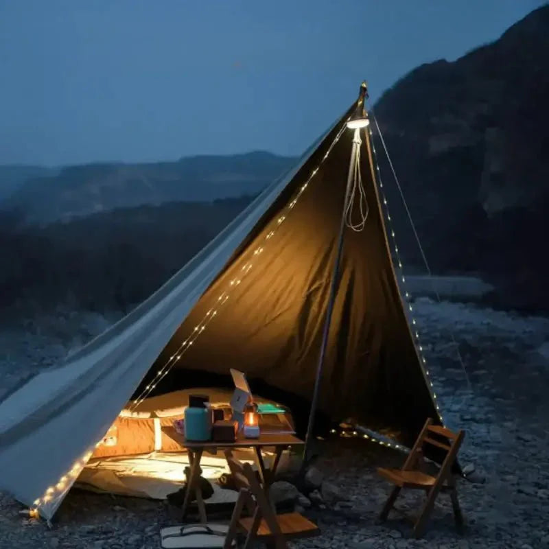 Lumiveld - Kompakt 4-I-1 Campinglampe Med Lyskæde Nuvenci.dk