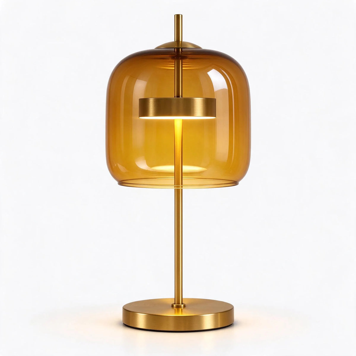Lumivue - Moderne Bordlampe Med Kuppel Rav Nuvenci.dk