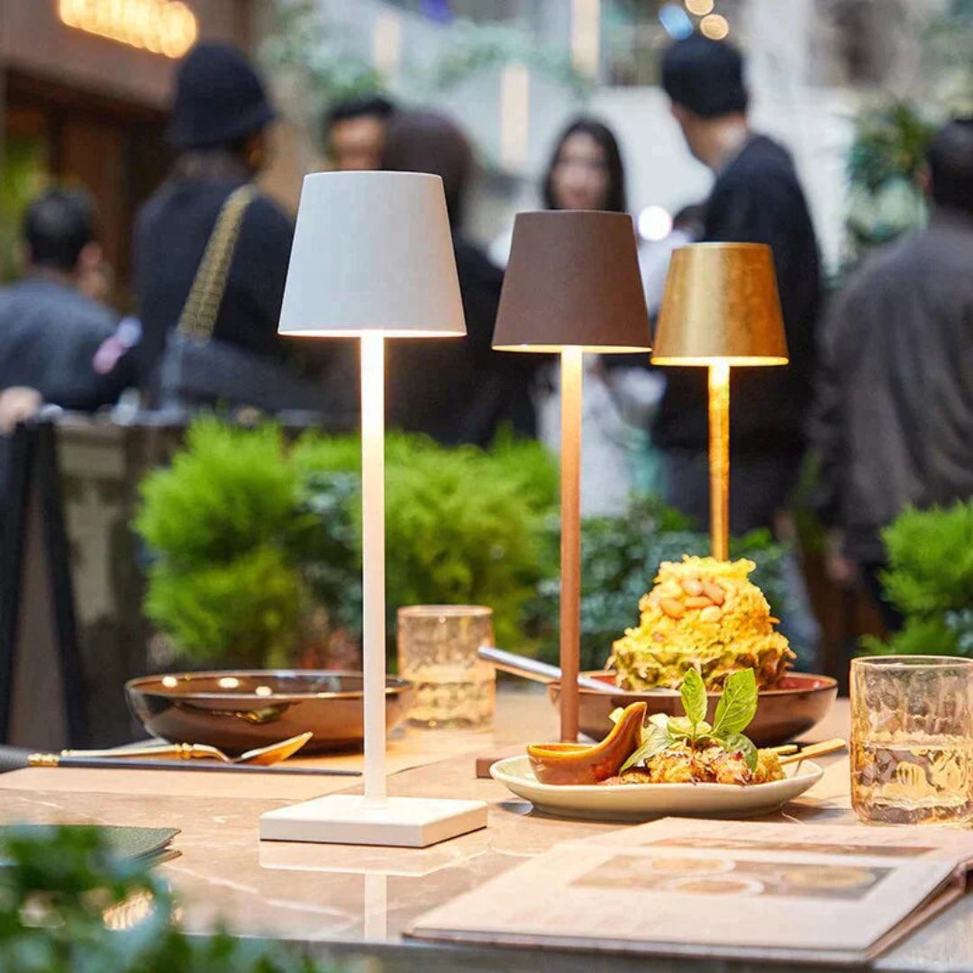 EternoLight | Bezdrátová Stolní Lampa – Pohodové Osvětlení pro Domov a Zahradu