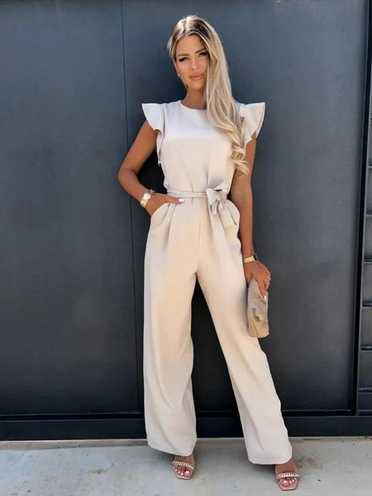 Naomi | Eleganter Jumpsuit mit Raffinierten Ärmeln | Damen1