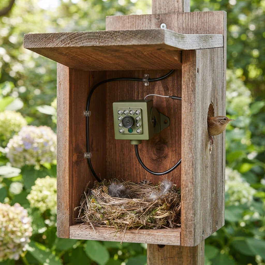 NestCam | WLAN-Kamera – 1080p HD & Vejrbestandig til imponerende fuglekiggeri1