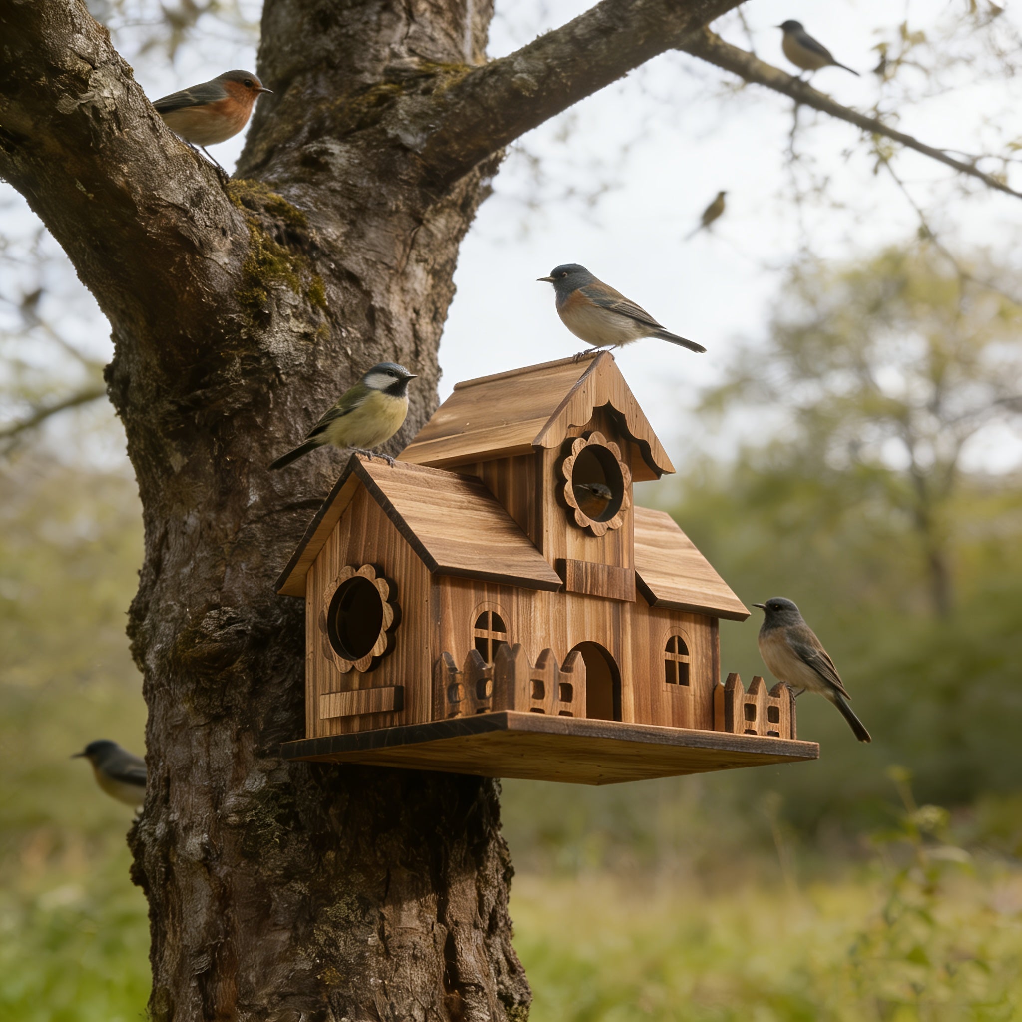 Nestra - Klassisk Ubehandlet Fuglehus Nuvenci.dk