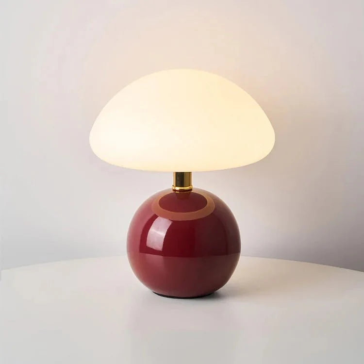 Novent - Kompakt Bordlampe Med Svampeformet Skærm Nuvenci.dk