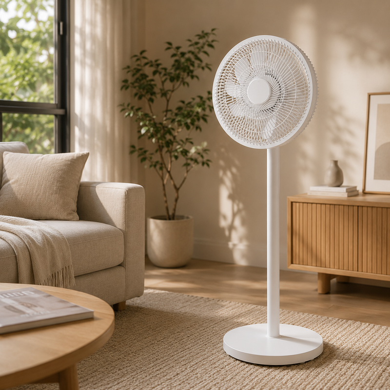 OmniFlow - Justerbar Gulvventilator Med Fjernbetjening Nuvenci.dk