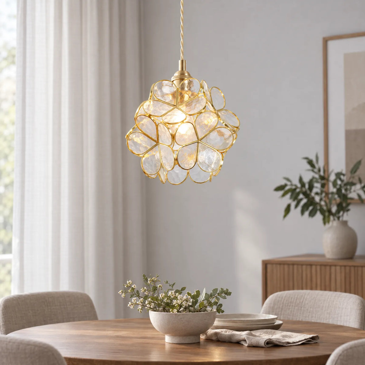 Petalure - Blomsterformet Loftslampe Med Rund Form Hvid Nuvenci.dk