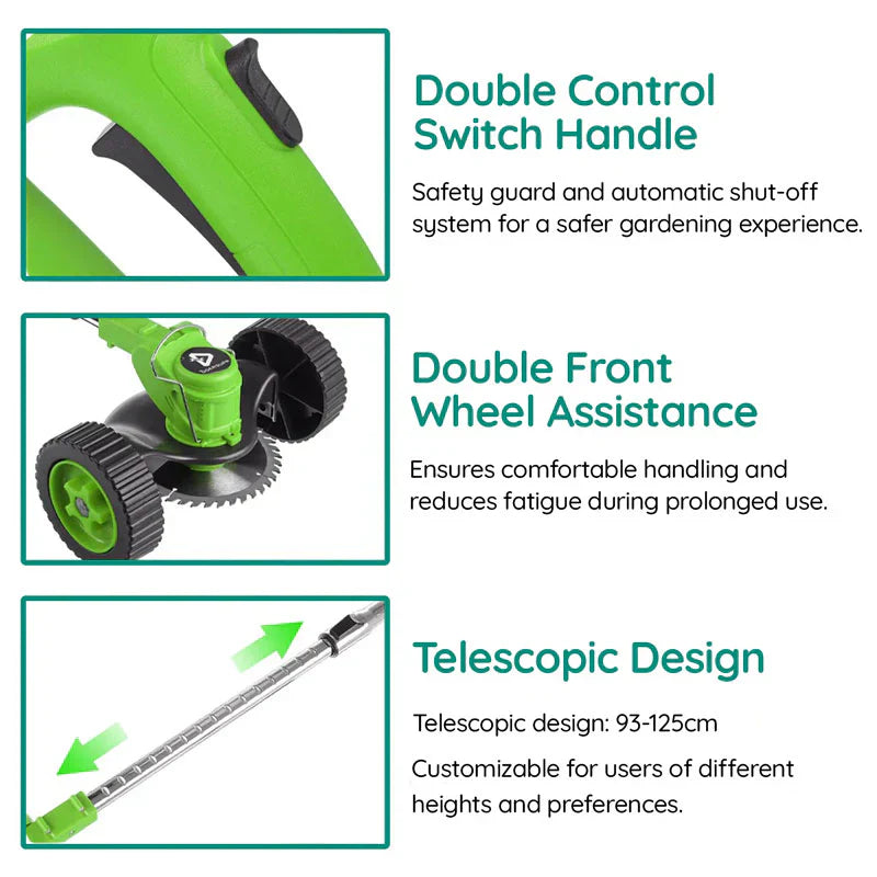 LawnPro | Justerbar elektrisk trimmer med 18.000 omdr./min motor