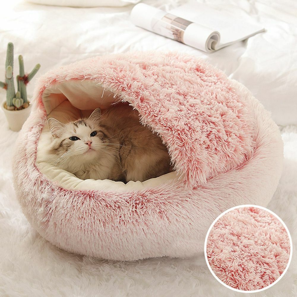 PurrNest | Plüsch-Katzenschlafkorb für Geborgenheit1