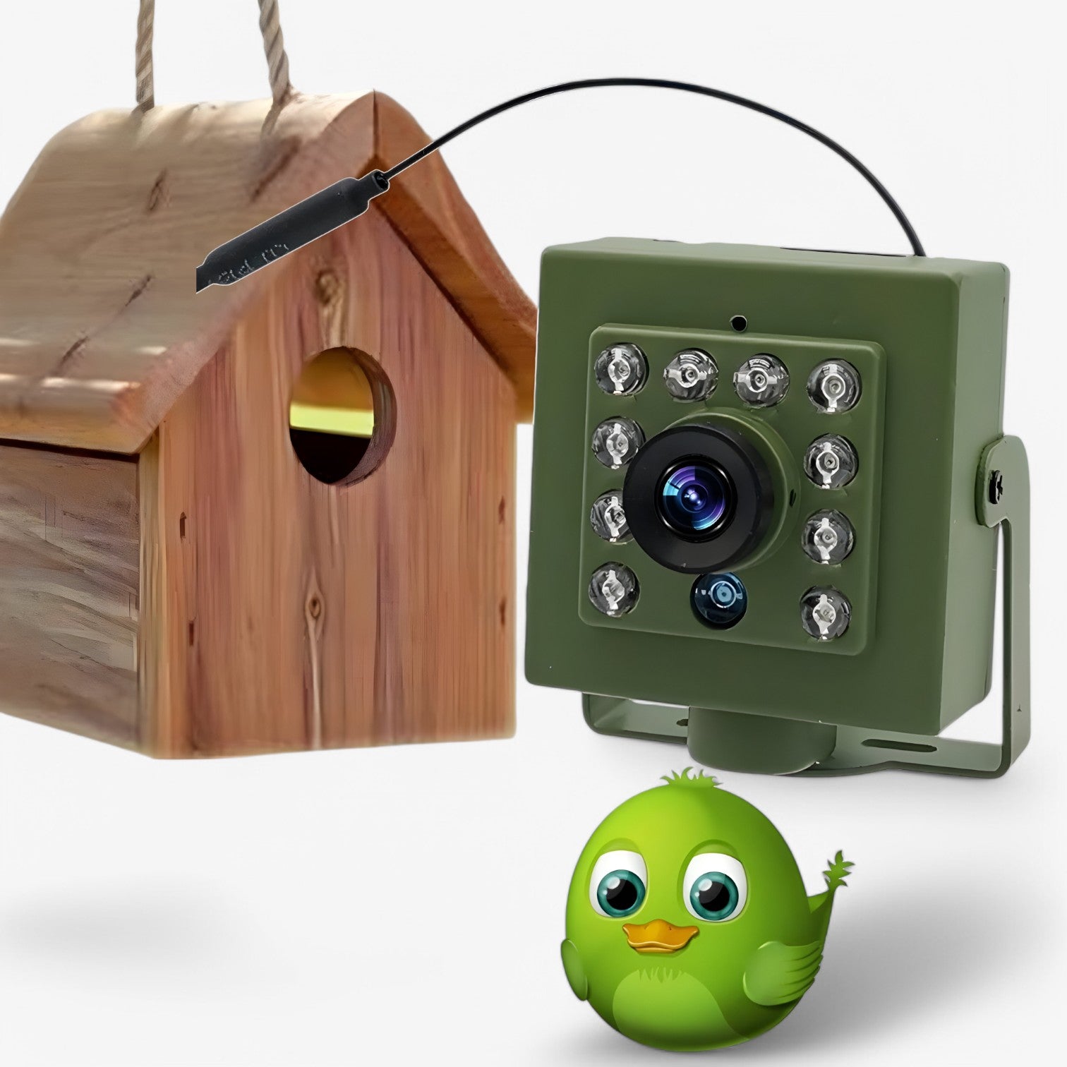 NestCam | WLAN-Kamera – 1080p HD & Vejrbestandig til imponerende fuglekiggeri