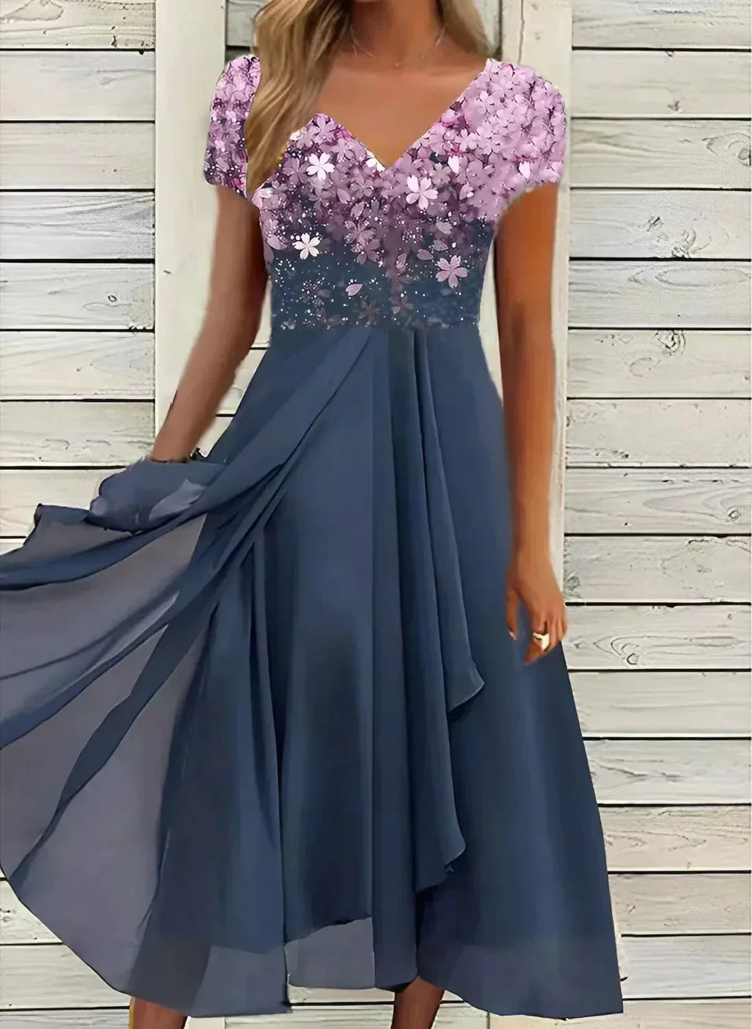 Belle Époque | Festkjole – Elegant Chiffon til Bryllup og Fest 4