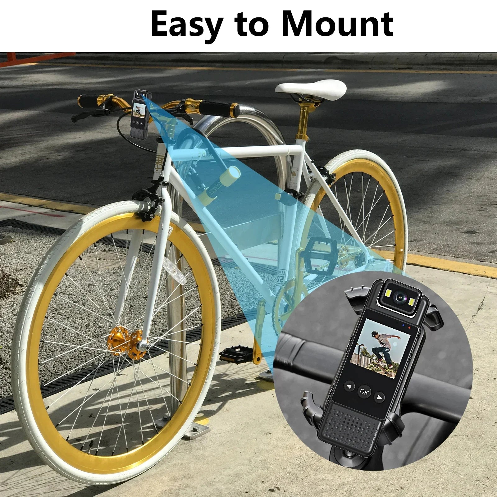 ViewTrack | Caméra corporelle compacte avec enregistrement en boucle et écran