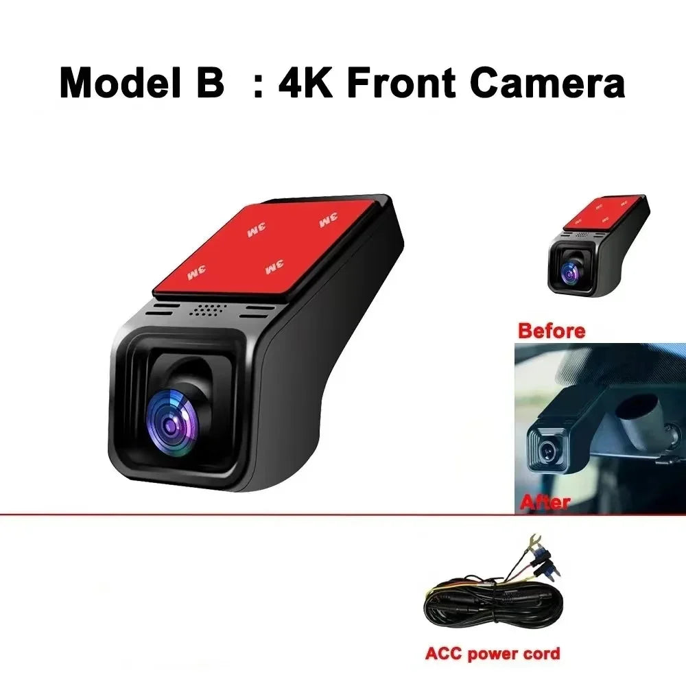 DriveMax | 4K Wi‑Fi Dashcam med GPS + Dobbeltkamera