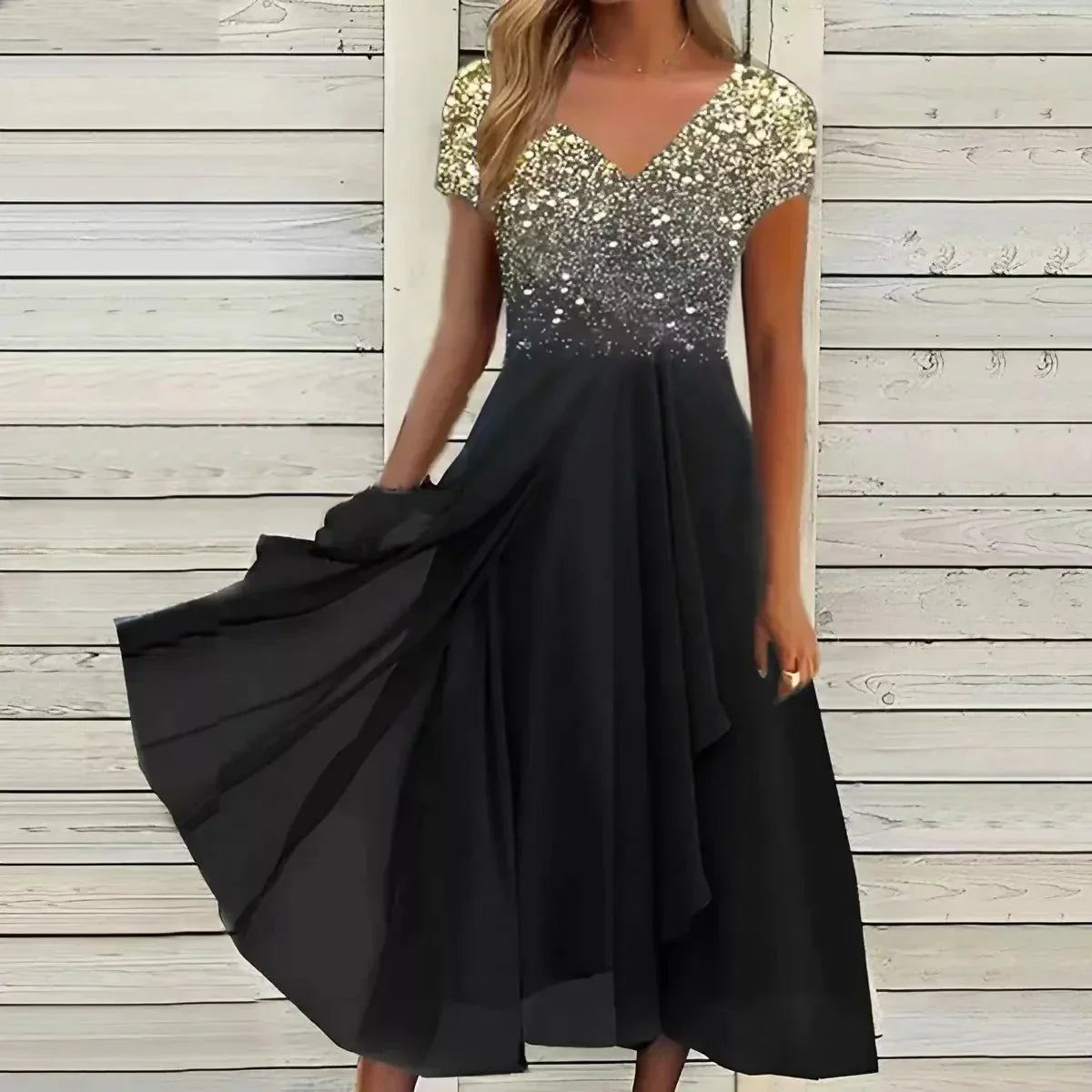 Belle Époque | Festkjole – Elegant Chiffon til Bryllup og Fest 3