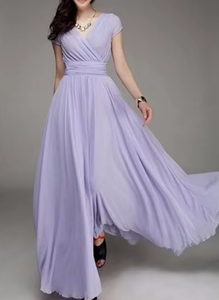 Frances | Lang Aftenkjole – Boho Stil med Tidløs Raffinement