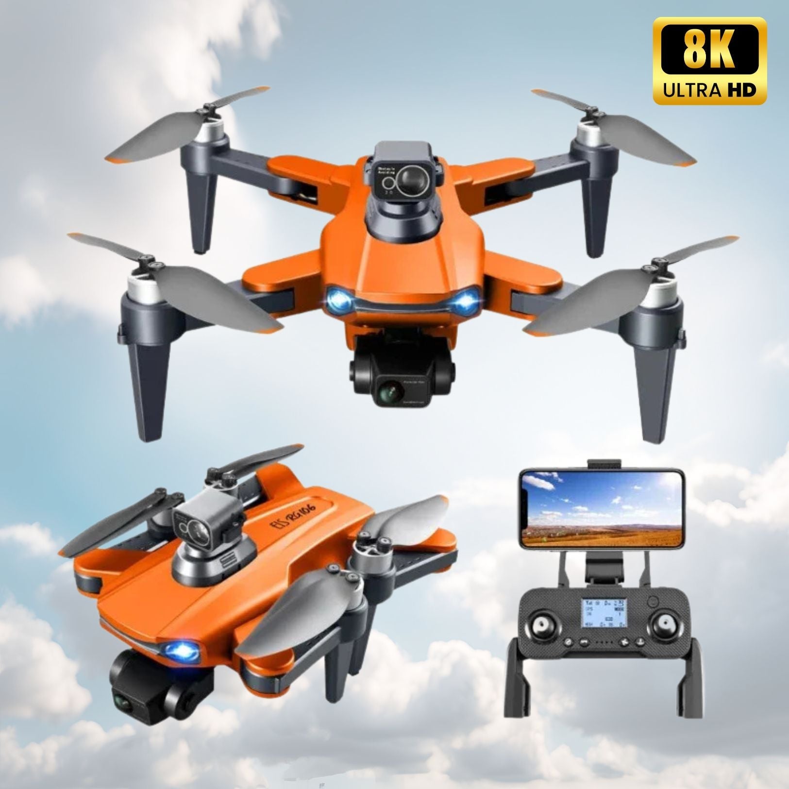 SkyMaster | 8K Drone – GPS Præcision & Intelligent Forhindringskontrol