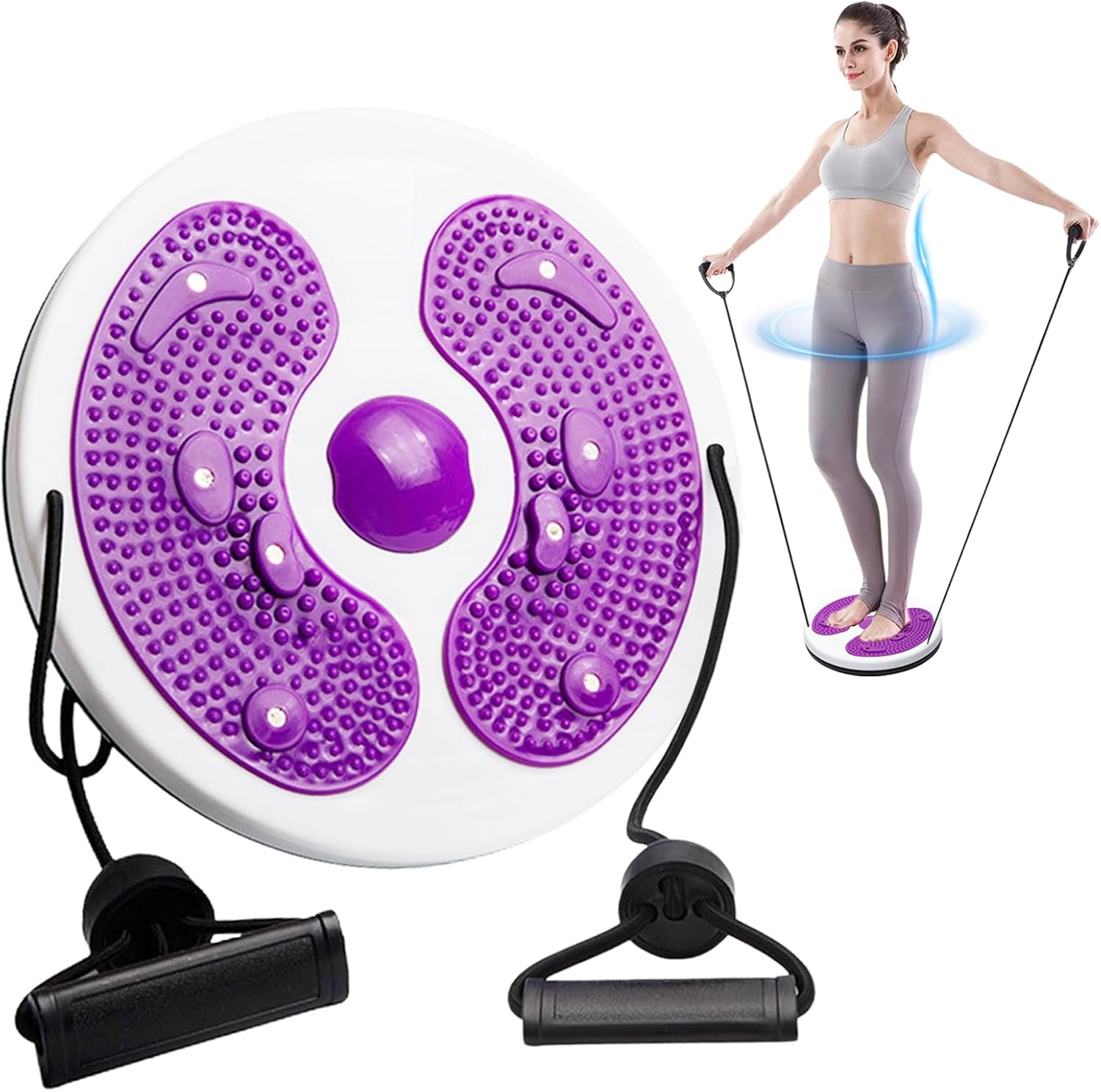 SpinCore - Roterende Balancebræt Med Modstandselastikker Nuvenci.dk