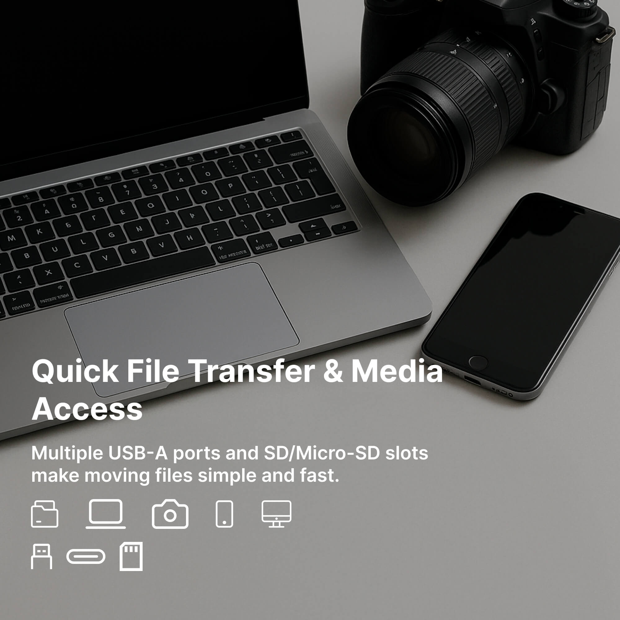 LinkZone | USB-C Hub – Hurtig Opladning & 4K Skærm