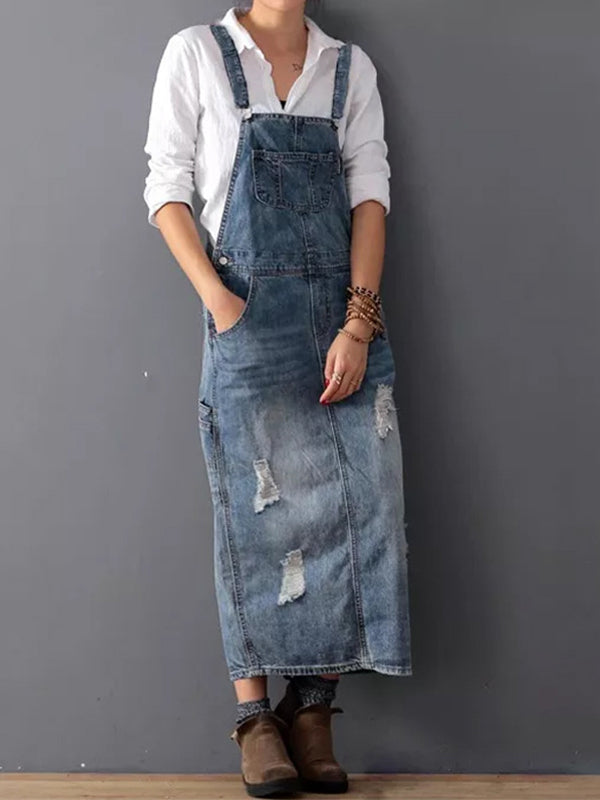 Valentina | Denim Kjole Dame – Elegant Nostalgisk Stil 0