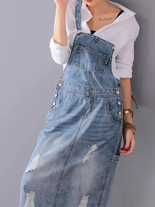 Valentina | Denim Kjole Dame – Elegant Nostalgisk Stil 3