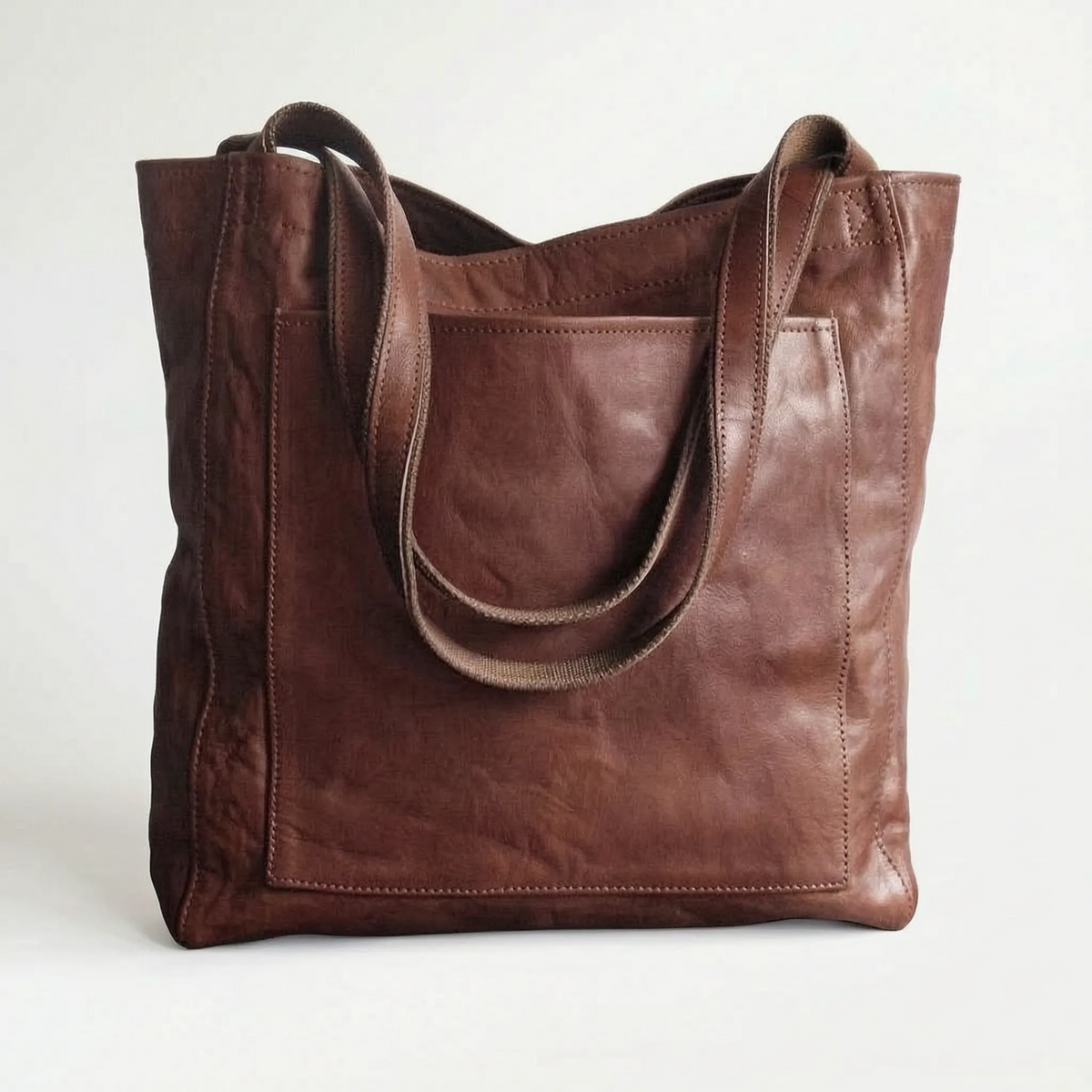 Velluna - Klassisk Brun Håndtaske Dame Mørkebrun Nuvenci.dk