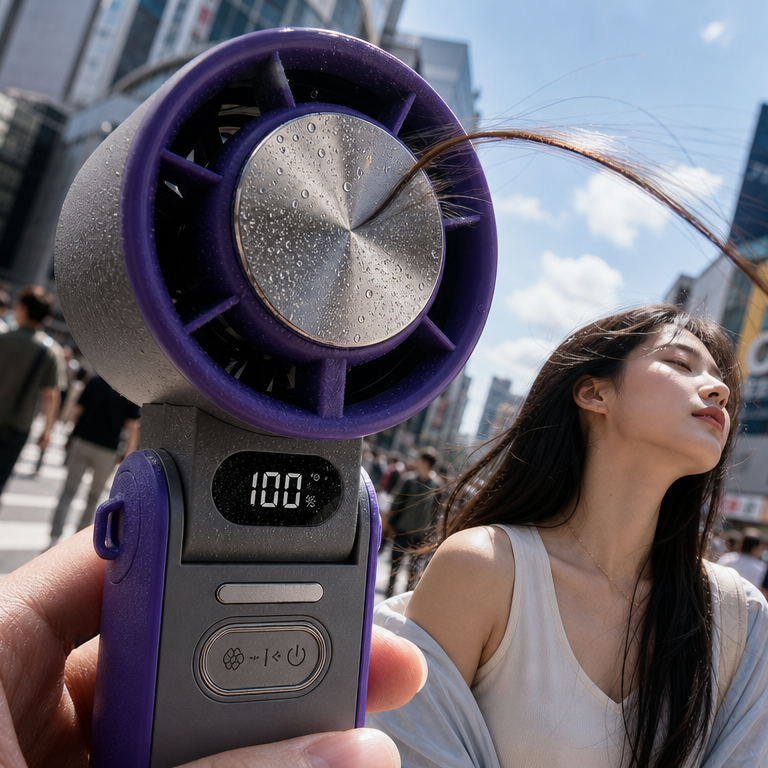 Zephra - Kompakt Foldbar Håndholdt Ventilator Nuvenci.dk