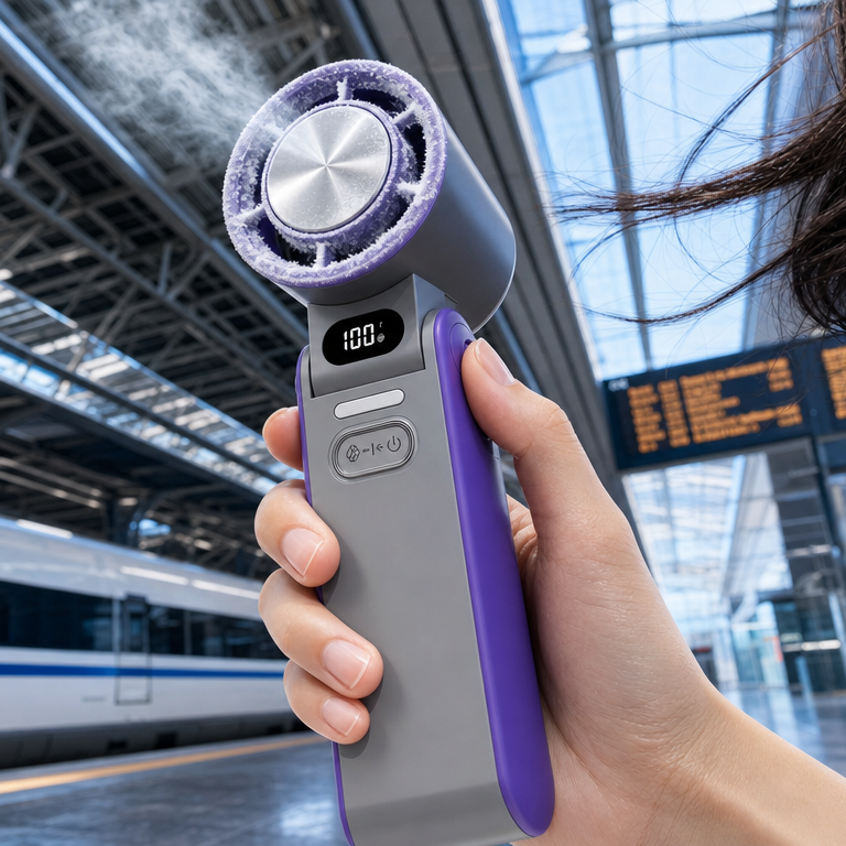 Zephra - Kompakt Foldbar Håndholdt Ventilator Nuvenci.dk