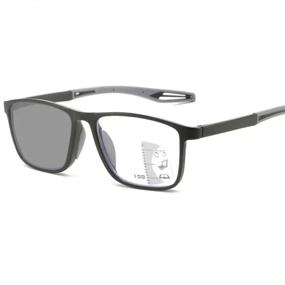 AeroLens | Fototropisk Læsebrille + Beskyttelsesbrille Grå-Multifokal Nuvenci.dk