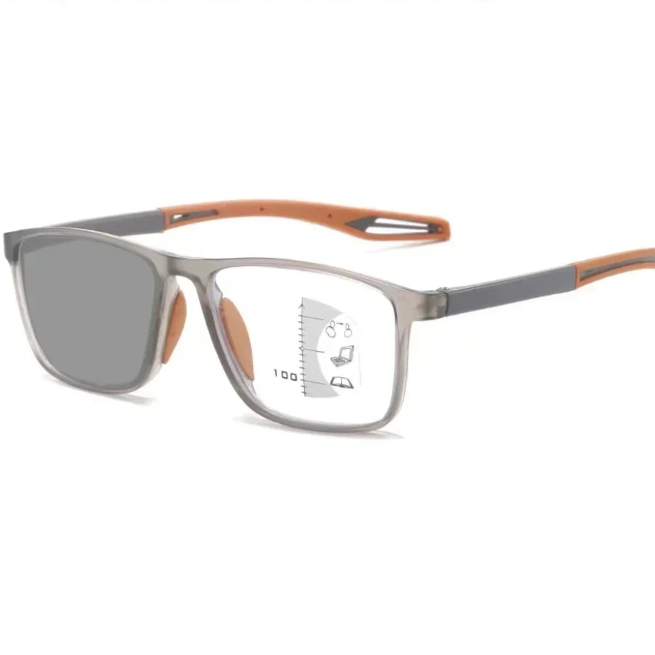 AeroLens | Fototropisk Læsebrille + Beskyttelsesbrille Orange-multifokal Nuvenci.dk