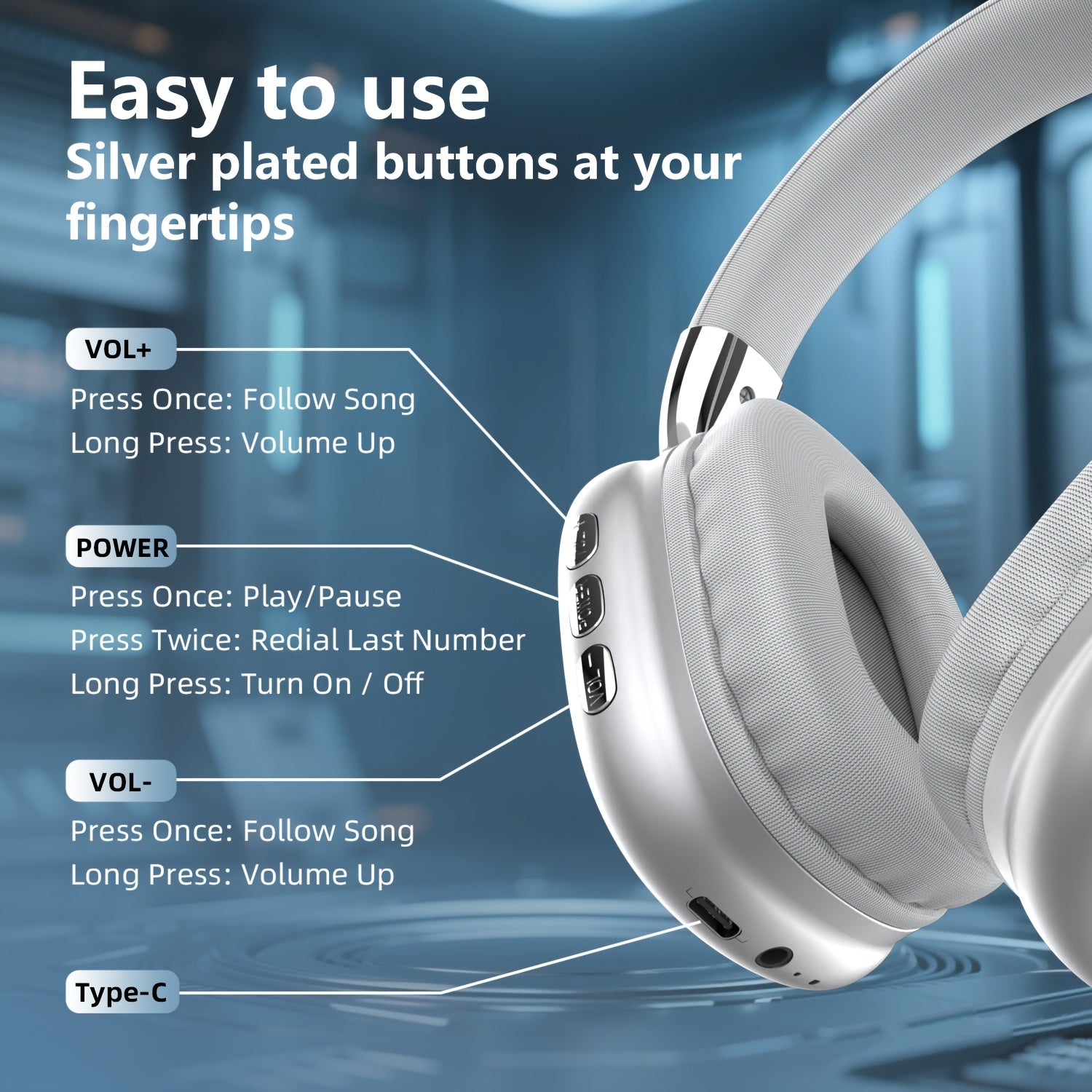 SoundForge | Trådløst Gaming Headset med Hi-Fi Stereo og Dyb Bas
