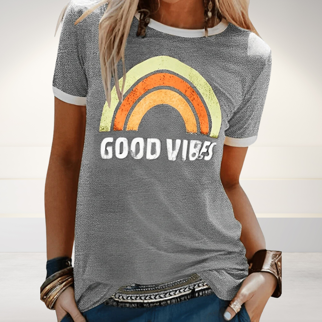 Almina | T-shirt til kvinder – Blød & Elegant Basis til Kvinder Grå Nuvenci.dk