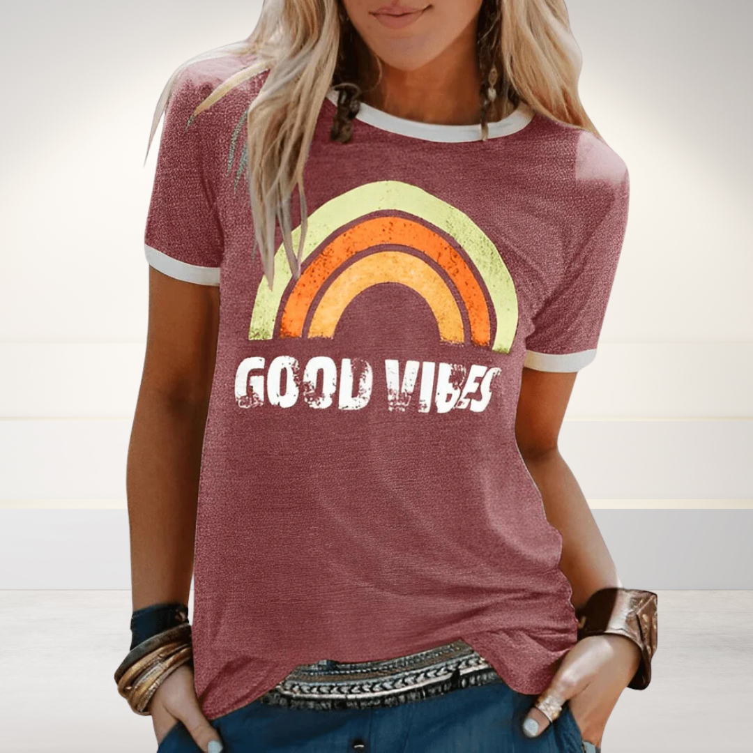 Almina | T-shirt til kvinder – Blød & Elegant Basis til Kvinder Rose Nuvenci.dk